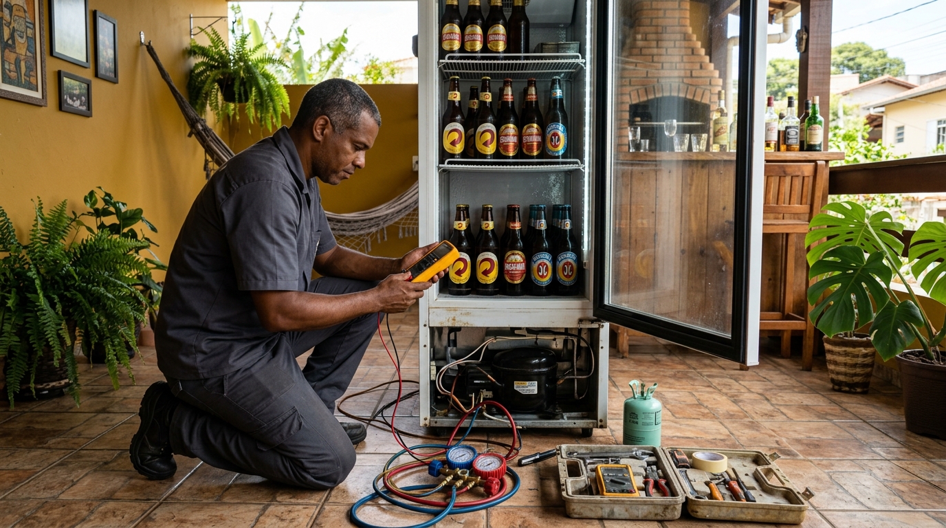 Conserto de placa eletrônica de cervejeira em Ipsep, Recife‑PE